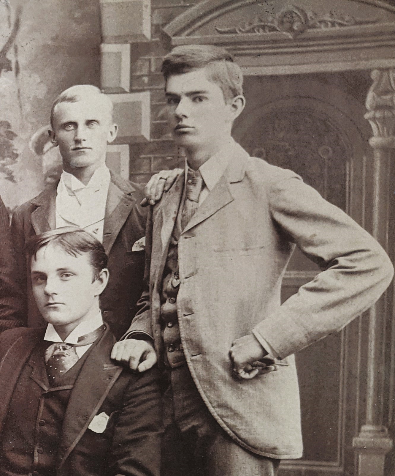 Kitty's father, Edwin O'Brien, is pictured at right with UVA college baseball teammates.